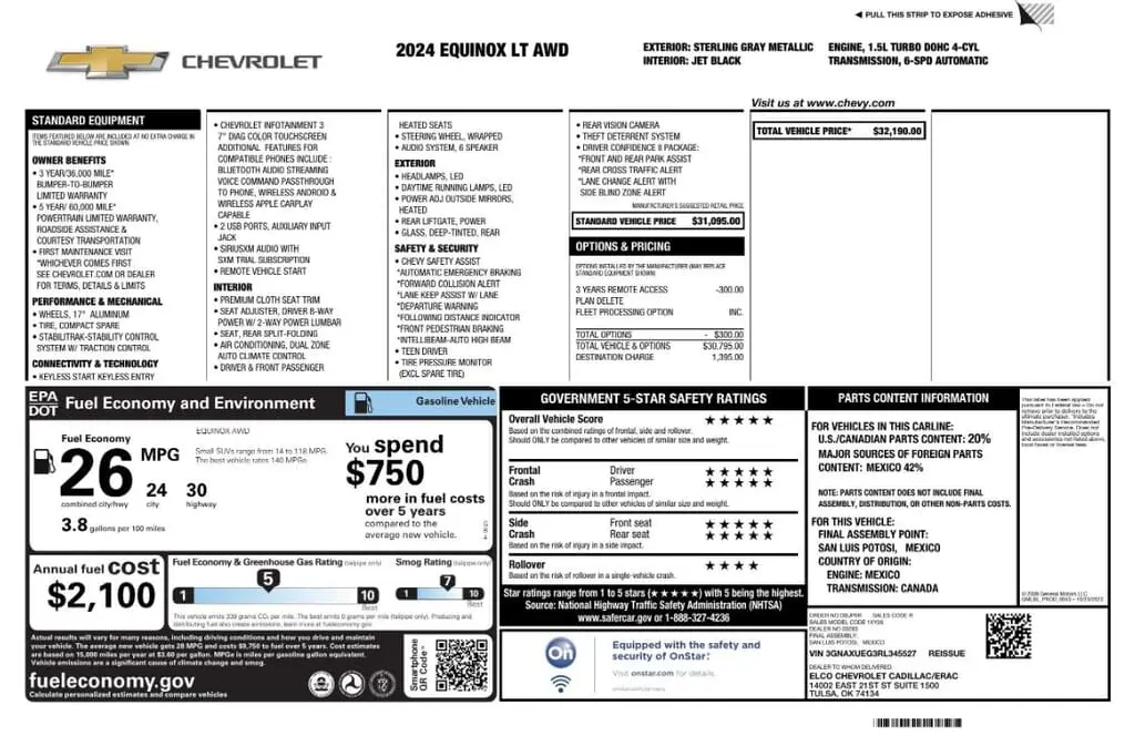 Florida Fine Cars - Used CHEVROLET EQUINOX 2024 WEST PALM LT