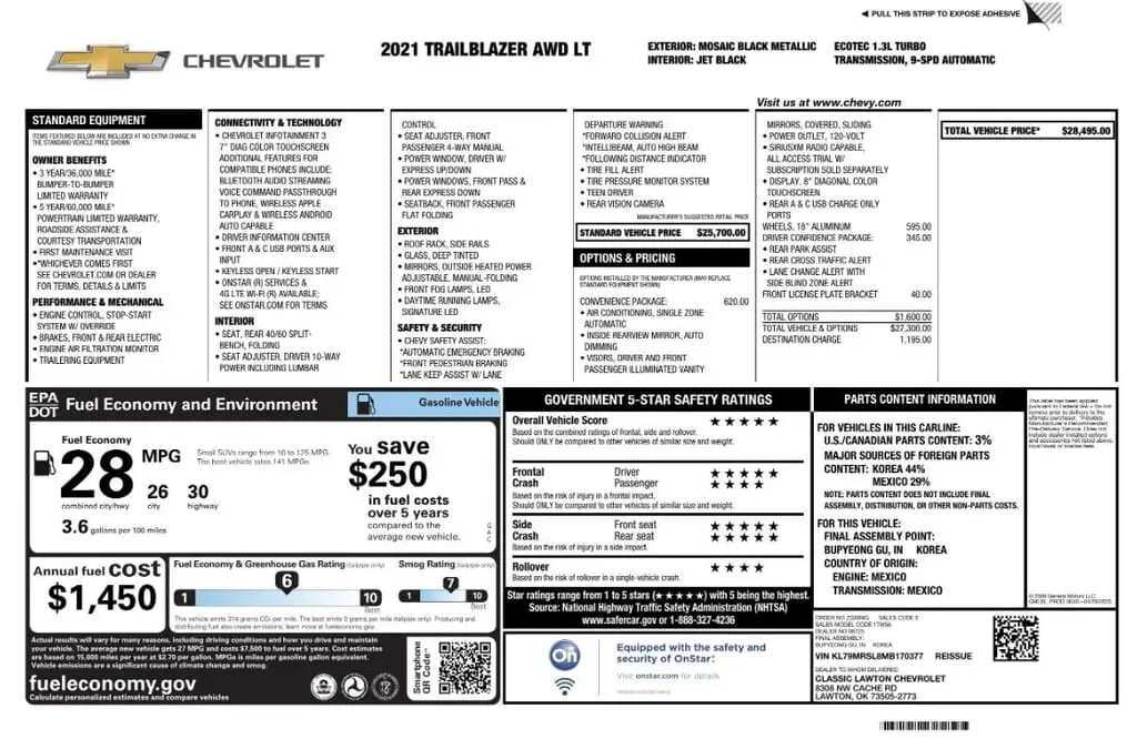 Florida Fine Cars - Used CHEVROLET TRAILBLAZER 2021 MARGATE LT