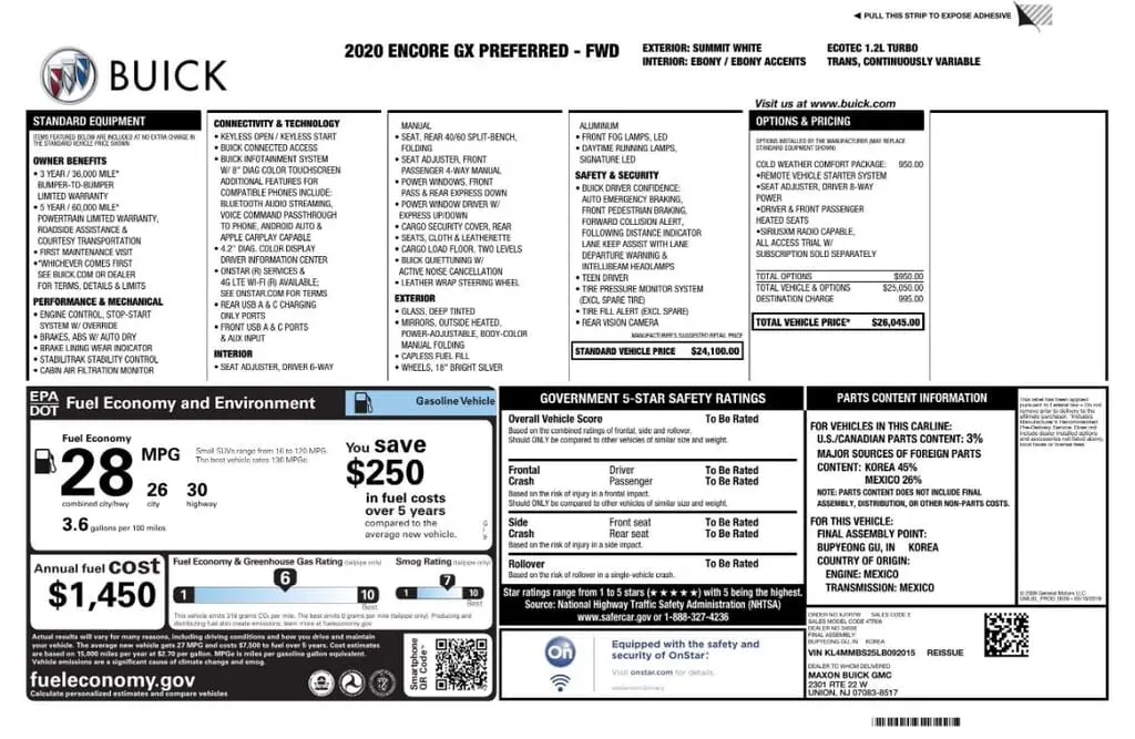 Florida Fine Cars - Used BUICK ENCORE GX 2020 MIAMI PREFERRED