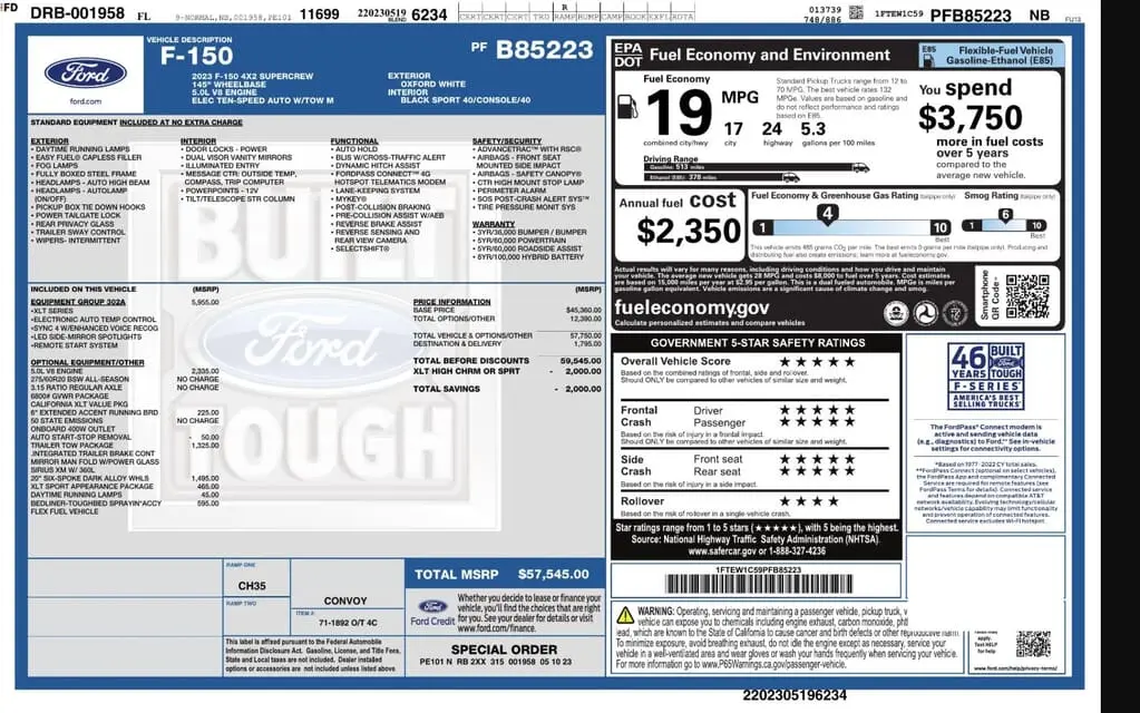 Florida Fine Cars - Used FORD F-150 2023 WEST PALM XLT