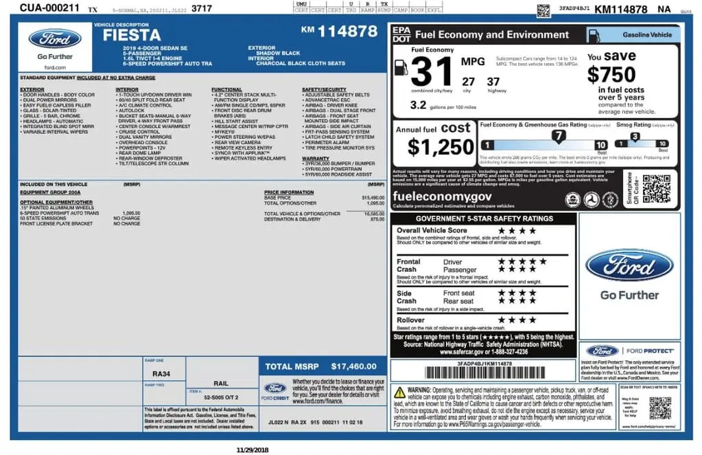 Florida Fine Cars - Used FORD FIESTA 2019 MARGATE SE