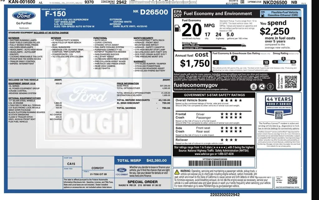Florida Fine Cars - Used FORD F-150 2022 WEST PALM XL