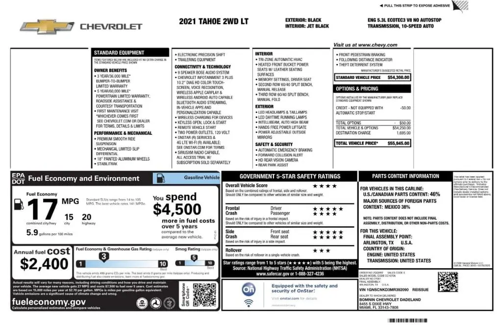 Florida Fine Cars - Used CHEVROLET TAHOE 2021 MIAMI LT