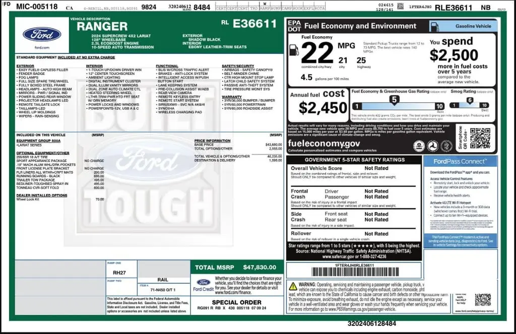 Florida Fine Cars - Used FORD RANGER 2024 MIAMI LARIAT