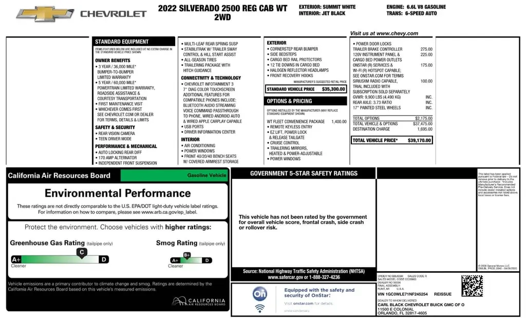 Florida Fine Cars - Used CHEVROLET SILVERADO 2500HD 2022 ORLANDO WORK TRUCK