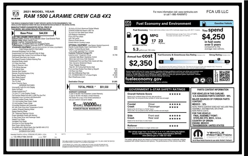 Florida Fine Cars - Used RAM 1500 2021 WEST PALM LARAMIE