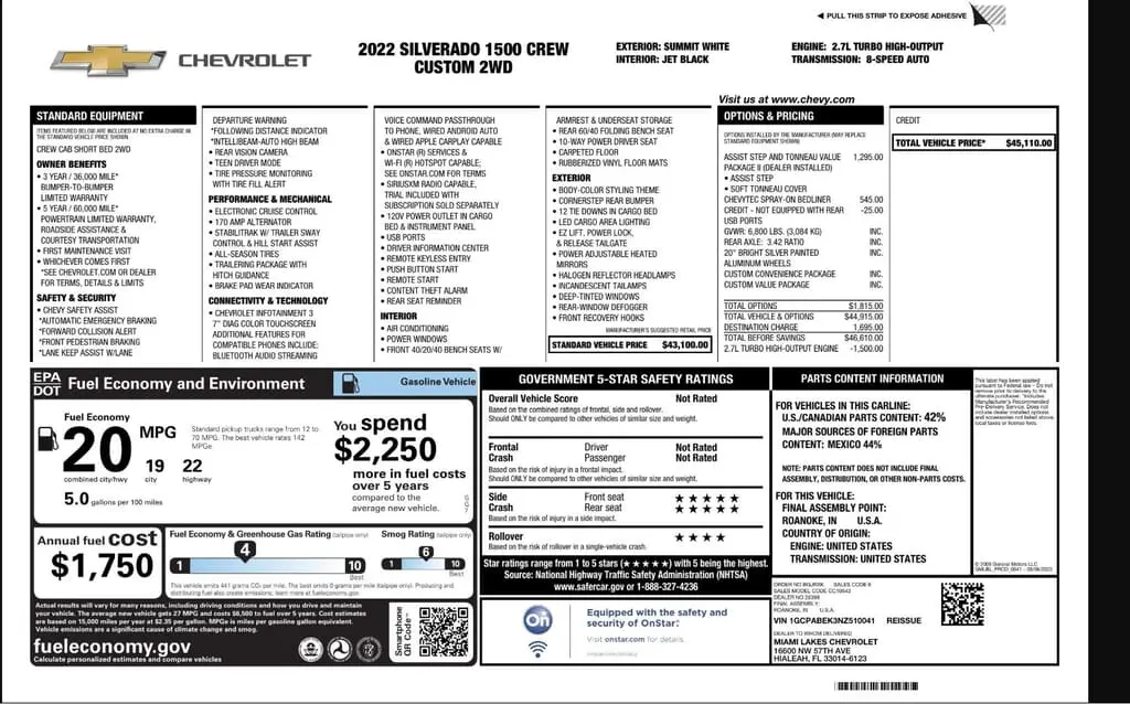 Florida Fine Cars - Used CHEVROLET SILVERADO 1500 2022 WEST PALM CUSTOM