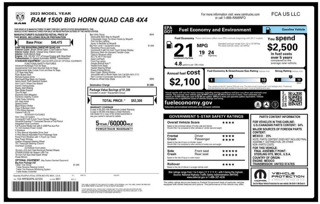 Florida Fine Cars - Used RAM 1500 2023 MARGATE BIG HORN