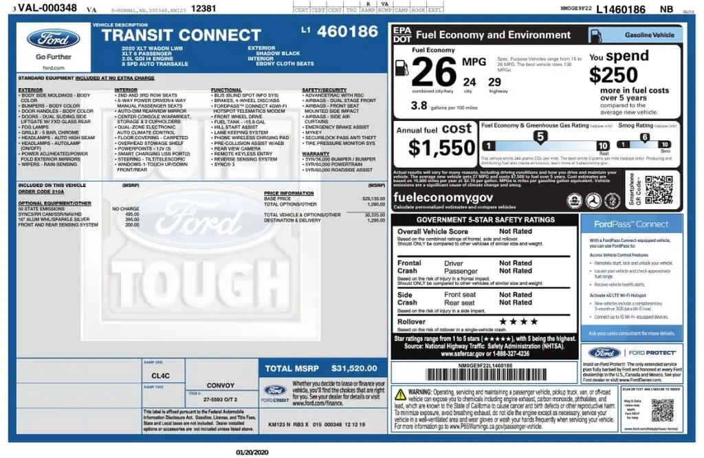 Florida Fine Cars - Used FORD TRANSIT CONNECT WAGON 2020 MARGATE XLT