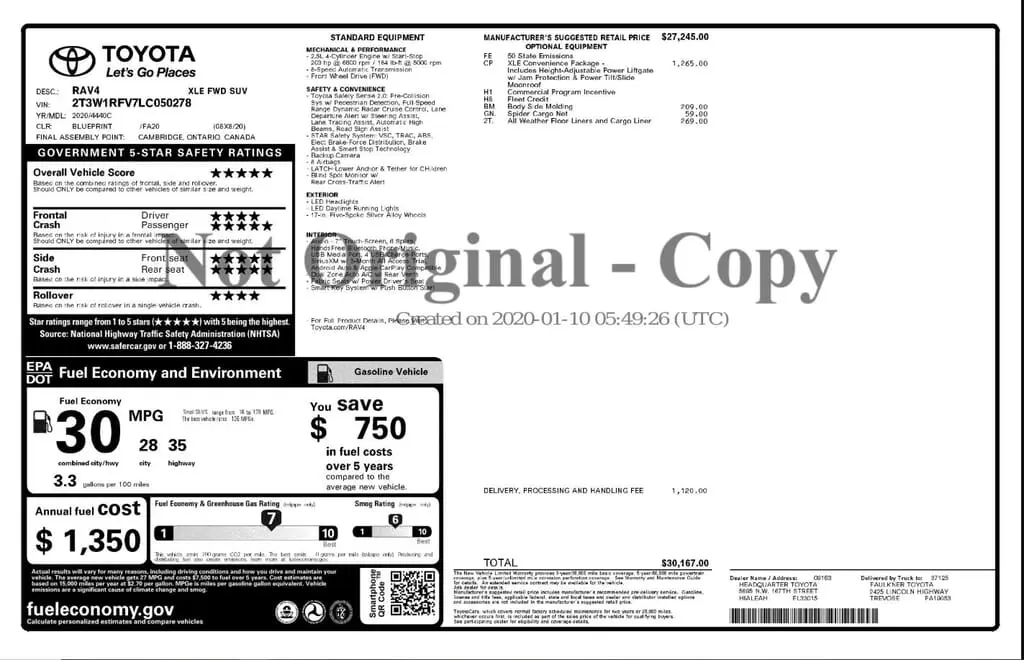 Florida Fine Cars - Used TOYOTA RAV4 2020 WEST PALM XLE