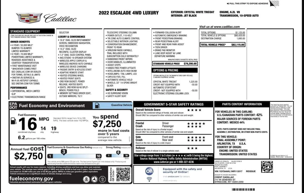 Florida Fine Cars - Used CADILLAC ESCALADE 2022 WEST PALM LUXURY