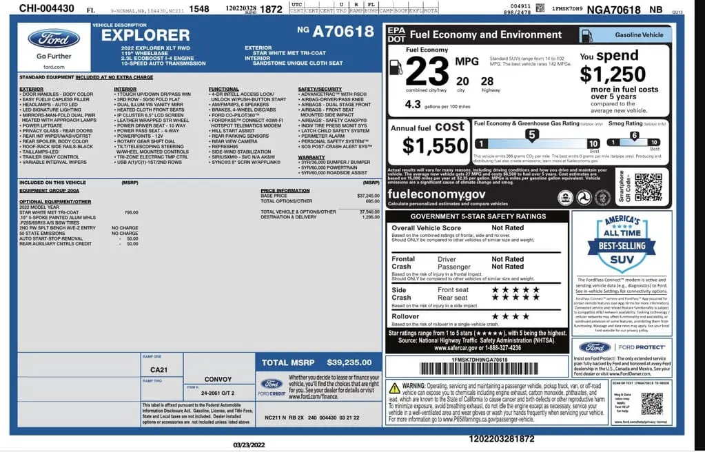 Florida Fine Cars - Used FORD EXPLORER 2022 WEST PALM XLT