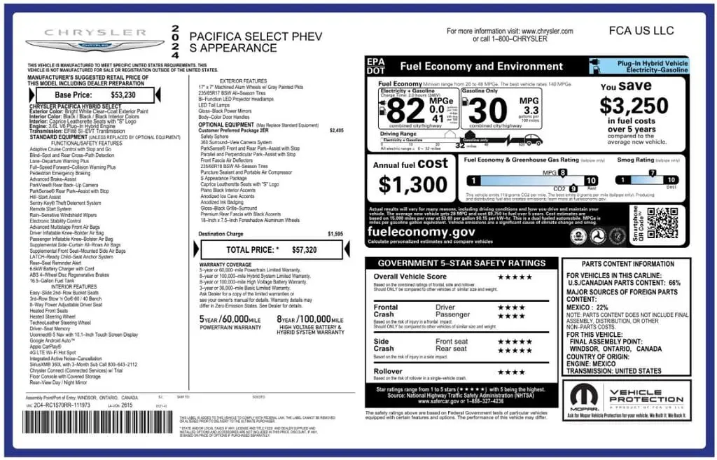 Florida Fine Cars - Used CHRYSLER PACIFICA 2024 MIAMI HYBRID S APPEARANCE PKG