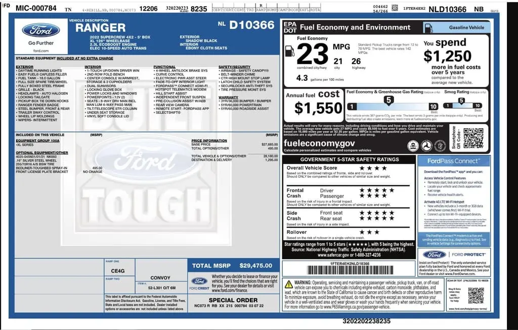 Florida Fine Cars - Used FORD RANGER 2022 WEST PALM XL