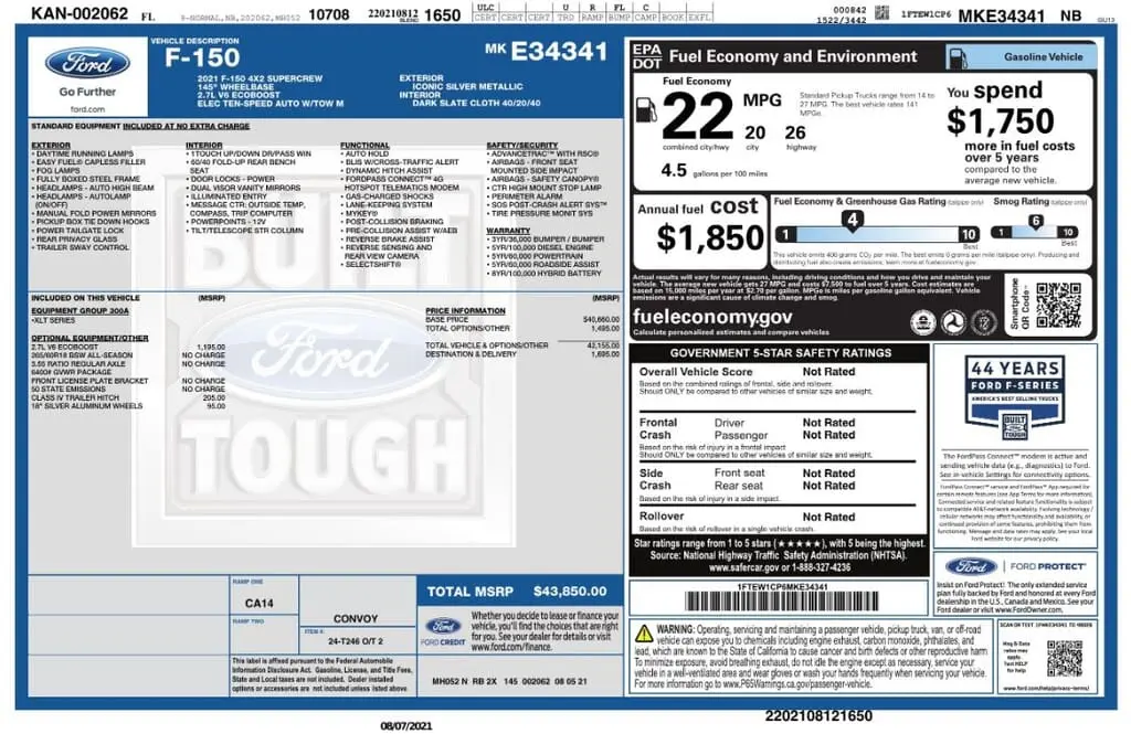 Florida Fine Cars - Used FORD F-150 2021 WEST PALM XLT