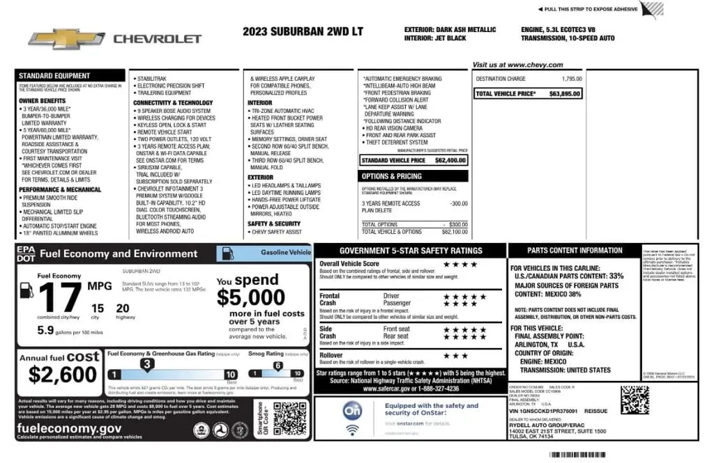 Florida Fine Cars - Used CHEVROLET SUBURBAN 2023 MARGATE LT