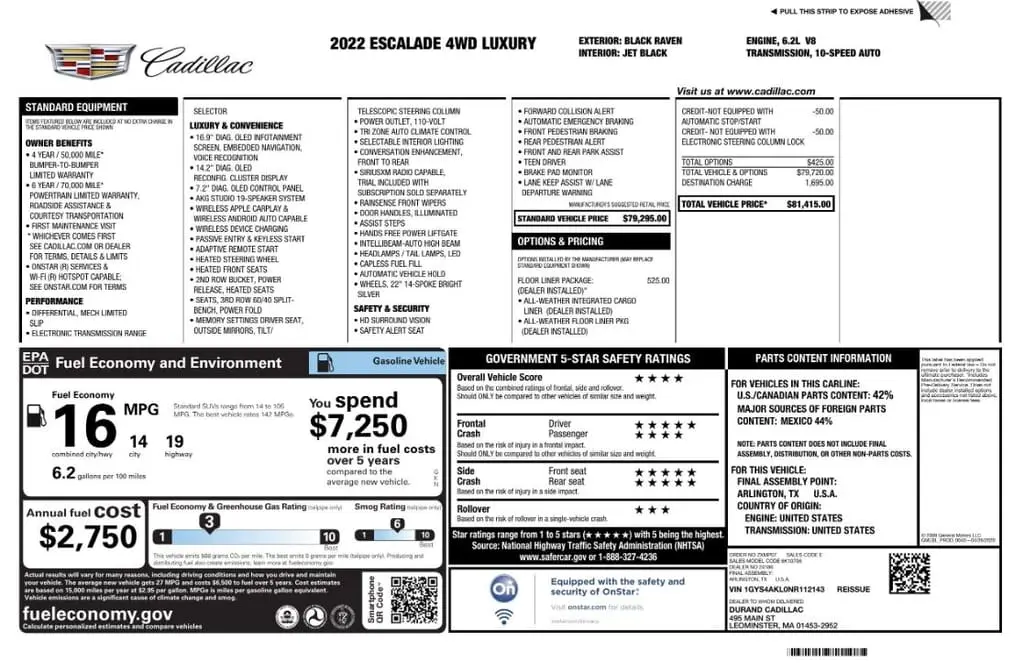 Florida Fine Cars - Used CADILLAC ESCALADE 2022 WEST PALM LUXURY