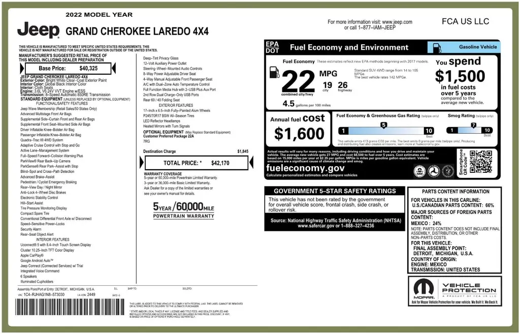 Florida Fine Cars - Used JEEP GRAND CHEROKEE 2022 ORLANDO LAREDO