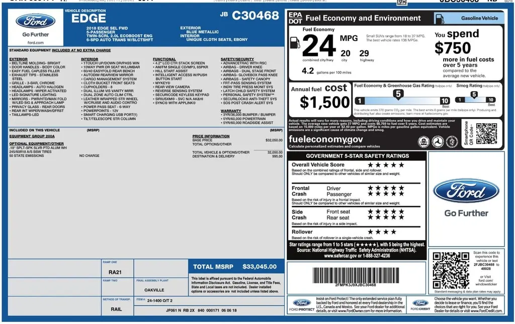 Florida Fine Cars - Used FORD EDGE 2018 ORLANDO SEL