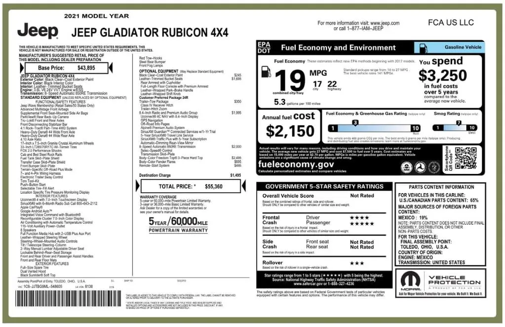 Florida Fine Cars - Used JEEP GLADIATOR 2021 MIAMI RUBICON
