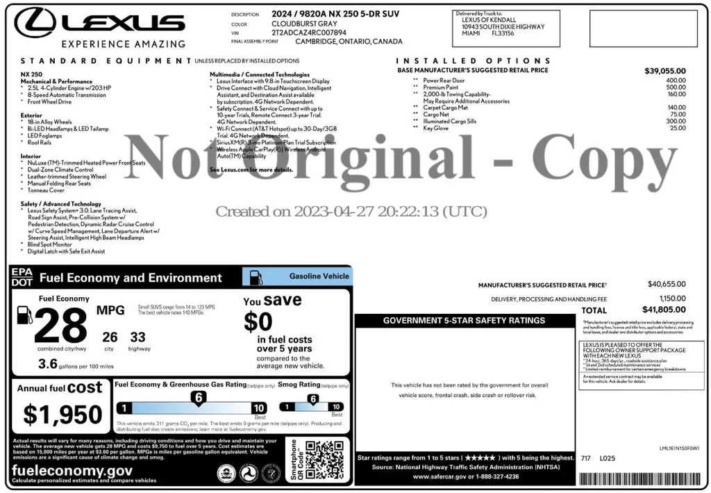 Florida Fine Cars - Used LEXUS NX 2024 ORLANDO NX 250