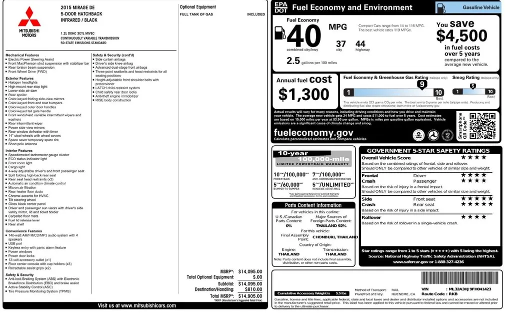 Florida Fine Cars - Used MITSUBISHI MIRAGE 2015 ORLANDO DE