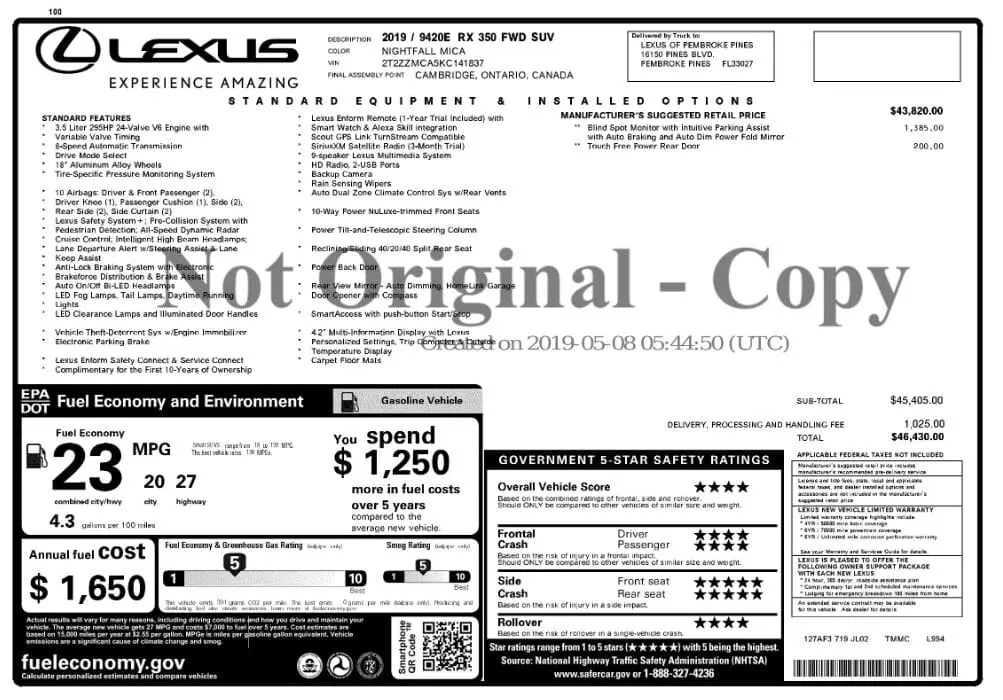 Florida Fine Cars - Used LEXUS RX 2019 WEST PALM RX 350