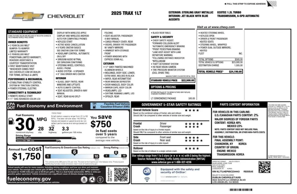 Florida Fine Cars - Used CHEVROLET TRAX 2025 WEST PALM LT