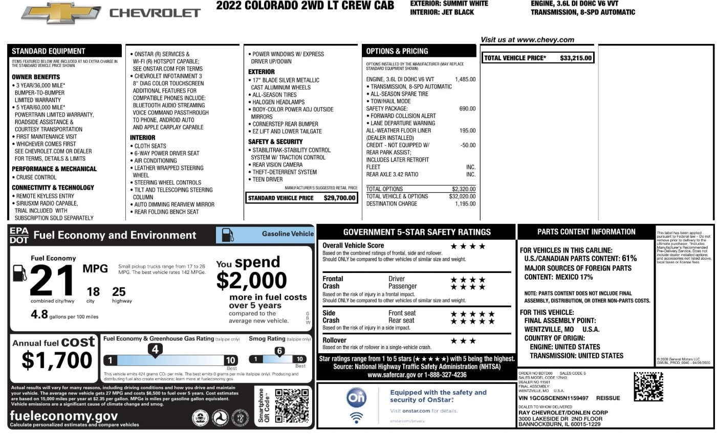 used vehicle - Truck CHEVROLET COLORADO 2022