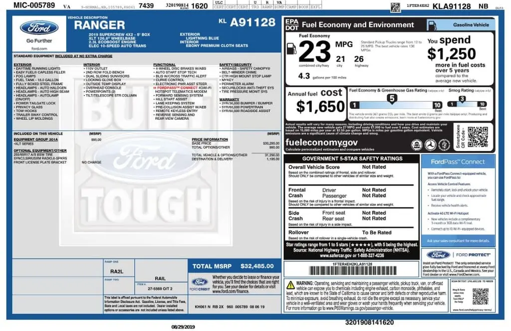 Florida Fine Cars - Used FORD RANGER 2019 WEST PALM XLT