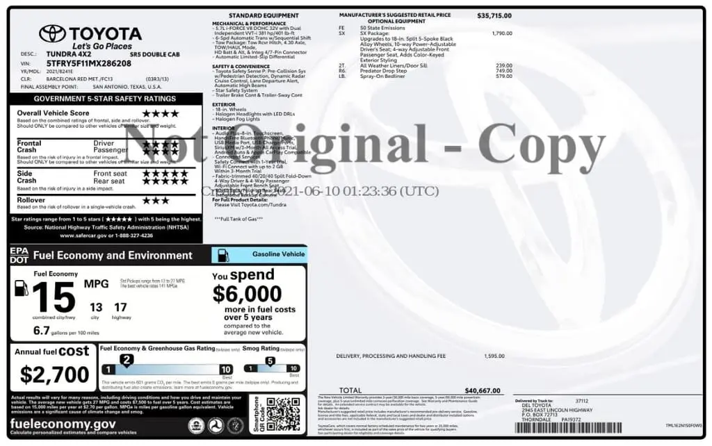 Florida Fine Cars - Used TOYOTA TUNDRA 2WD 2021 MARGATE SR5