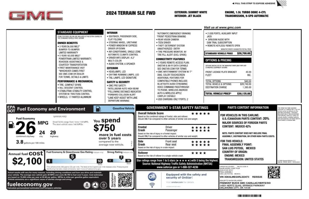 Florida Fine Cars - Used GMC TERRAIN 2024 WEST PALM SLE
