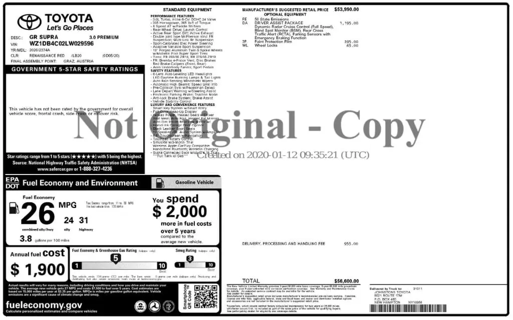 Florida Fine Cars - Used TOYOTA GR SUPRA 2020 MIAMI 3.0