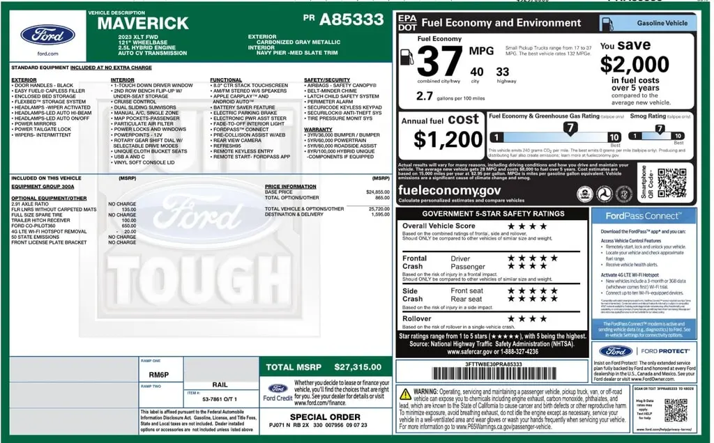 Florida Fine Cars - Used FORD MAVERICK 2023 ORLANDO XLT