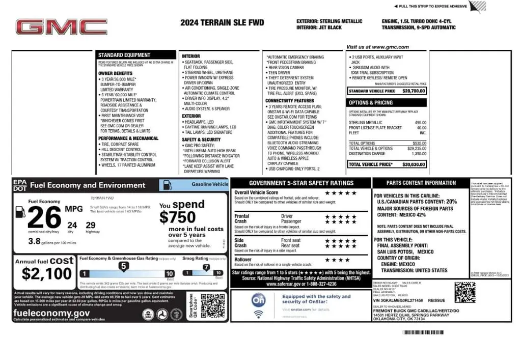 Florida Fine Cars - Used GMC TERRAIN 2024 MARGATE SLE