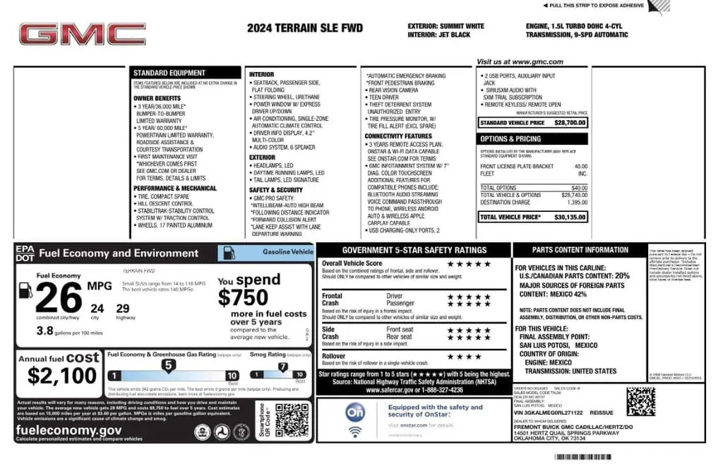 Florida Fine Cars - Used GMC TERRAIN 2024 WEST PALM SLE