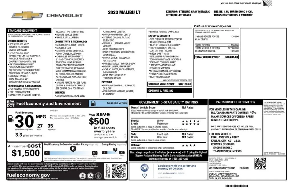 Florida Fine Cars - Used CHEVROLET MALIBU 2023 MARGATE LT
