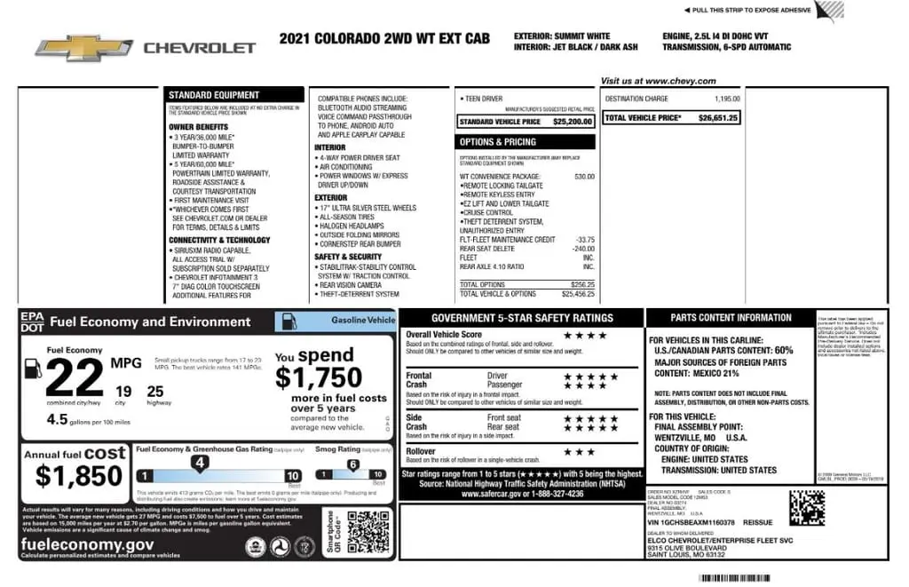 Florida Fine Cars - Used CHEVROLET COLORADO 2021 MARGATE 2WD WORK TRUCK