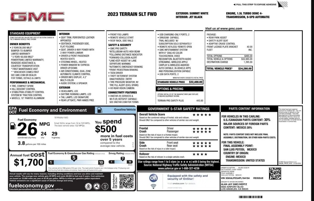 Florida Fine Cars - Used GMC TERRAIN 2023 WEST PALM SLT