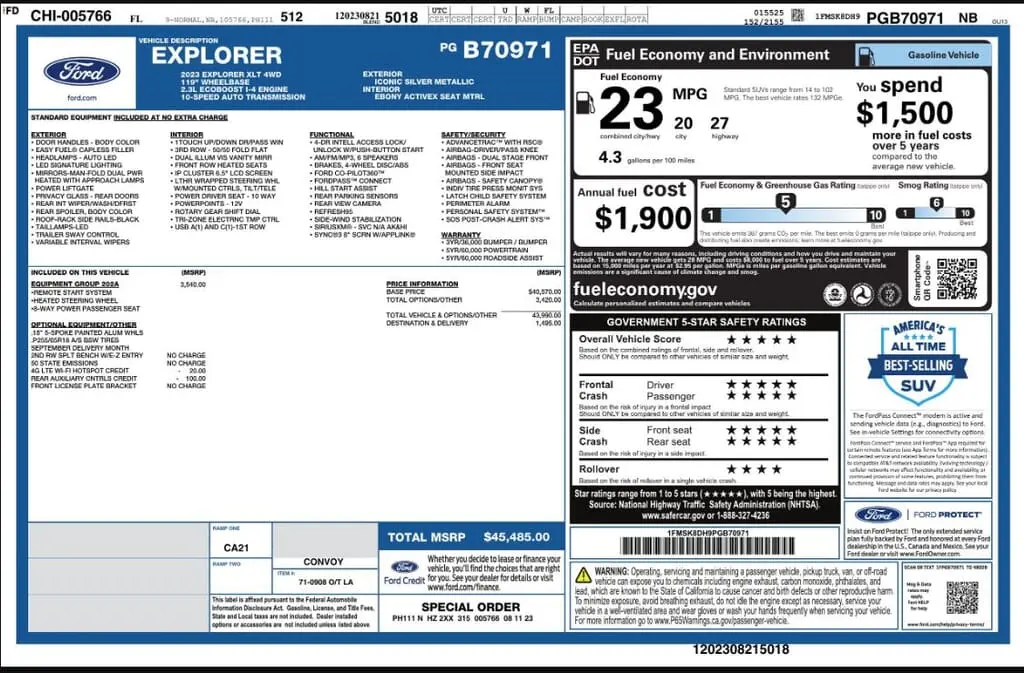 Florida Fine Cars - Used FORD EXPLORER 2023 MARGATE XLT