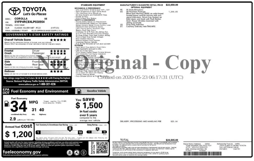 Florida Fine Cars - Used TOYOTA COROLLA 2020 MIAMI SE PREMIUM