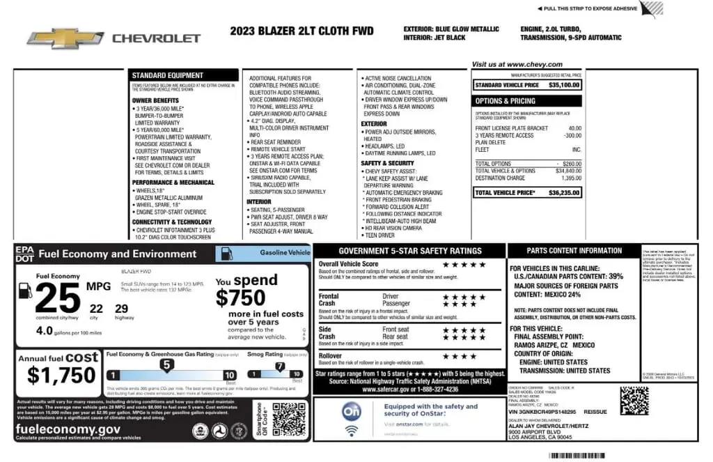 Florida Fine Cars - Used CHEVROLET BLAZER 2023 MIAMI LT