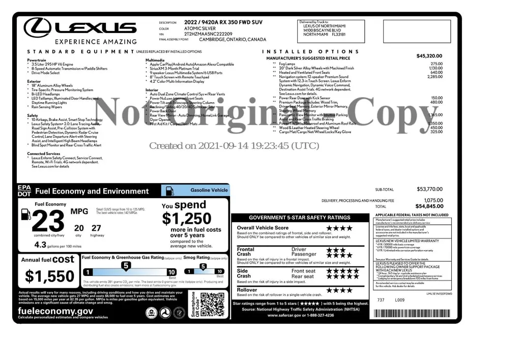 Florida Fine Cars - Used LEXUS RX 2022 MARGATE RX 350