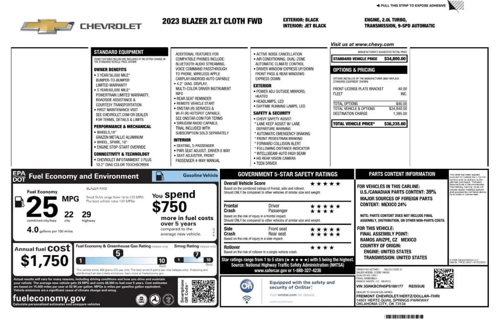 Florida Fine Cars - Used CHEVROLET BLAZER 2023 MARGATE LT