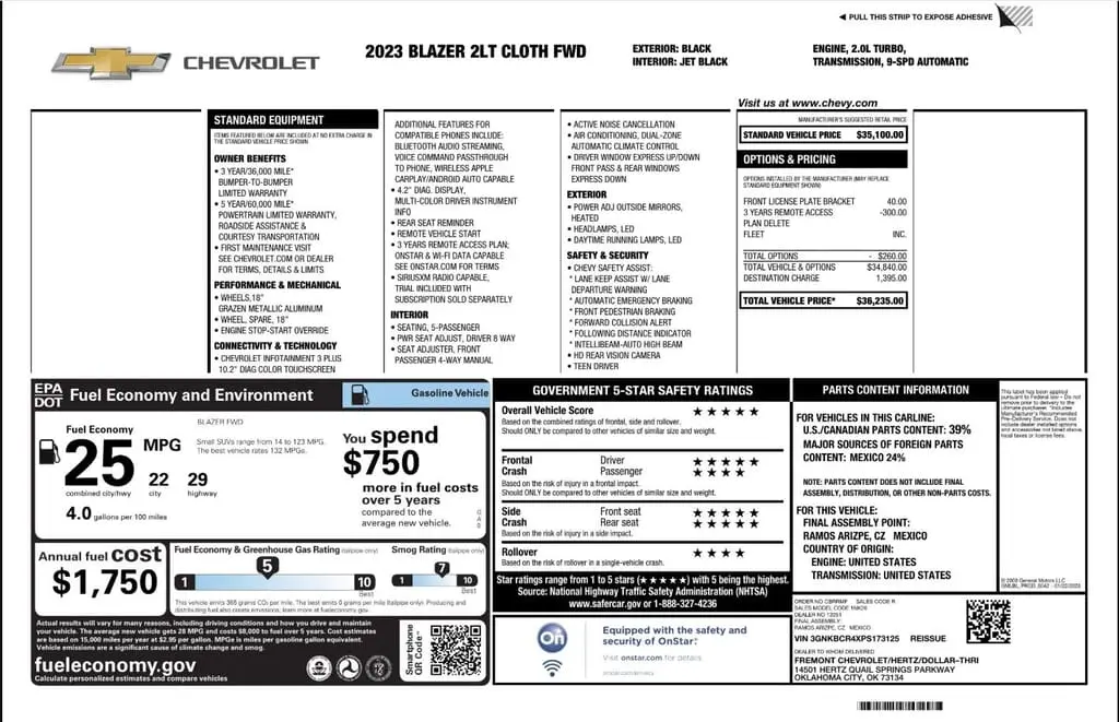 Florida Fine Cars - Used CHEVROLET BLAZER 2023 WEST PALM LT