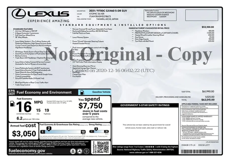 Florida Fine Cars - Used LEXUS GX 2021 MIAMI GX 460 PREMIUM PLUS  SPORT DESIGN