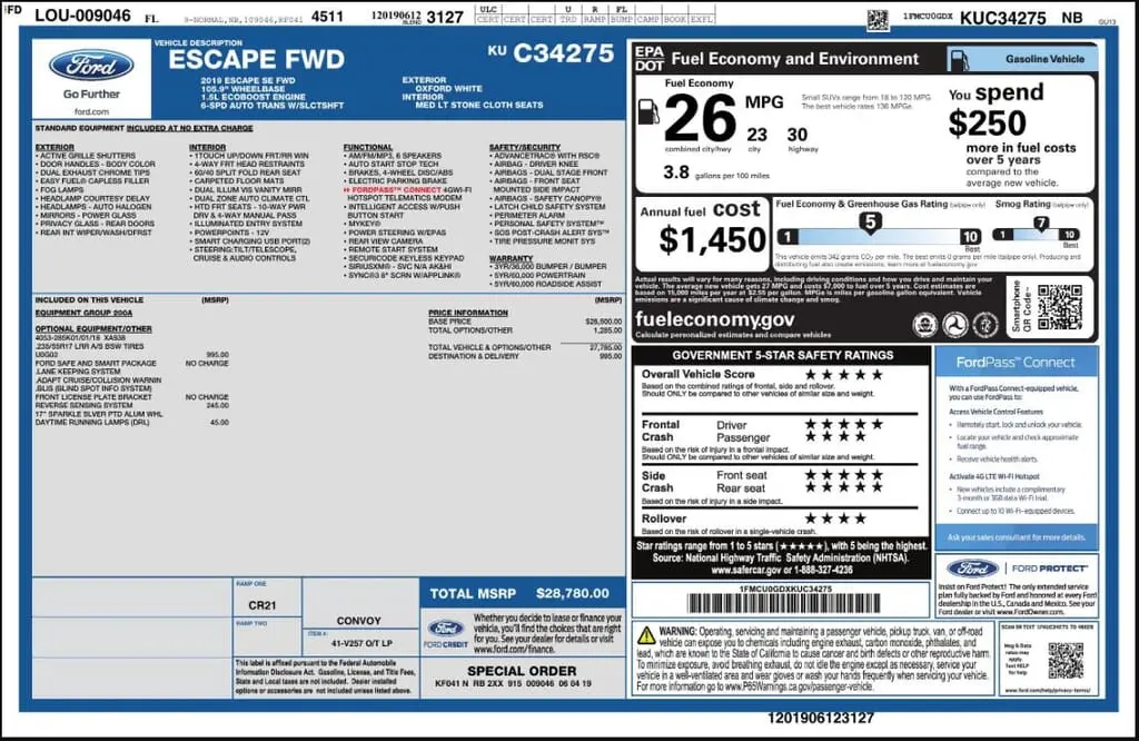 Florida Fine Cars - Used FORD ESCAPE 2019 MARGATE SE