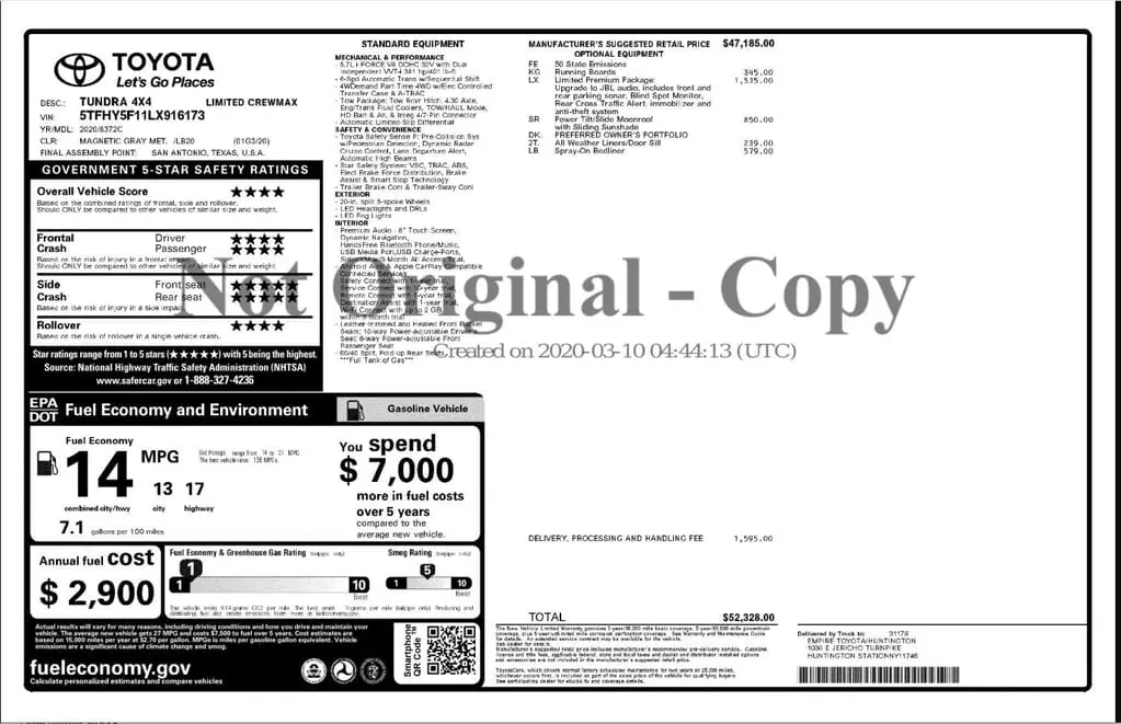 Florida Fine Cars - Used TOYOTA TUNDRA 4WD 2020 WEST PALM LIMITED