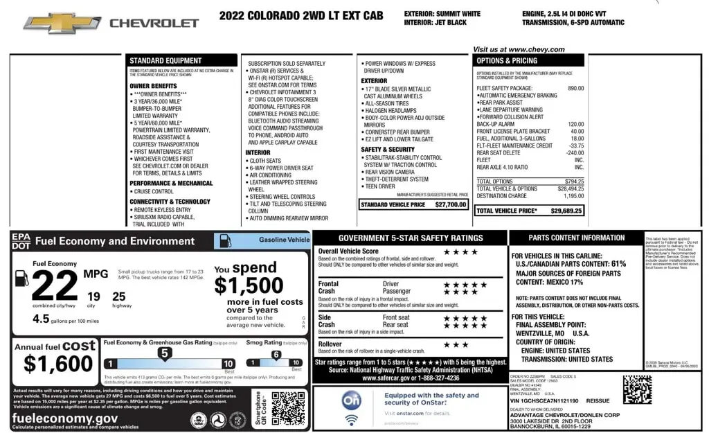 Florida Fine Cars - Used CHEVROLET COLORADO 2022 ORLANDO 2WD LT