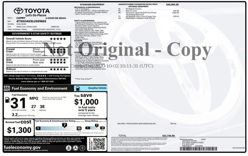Florida Fine Cars - Used TOYOTA CAMRY 2020 MIAMI XSE